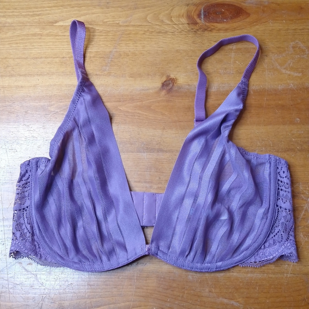 Adore Me Lavender Violet Purple Candice Unlined Demi Bra Size 34DD 34E